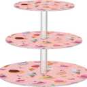 Bolaz Cupcake Stand 3 Tier Acrylic Dessert Cup Cake Tower Display Ice Cream Sunhat Stands Holder Round Tiered for Party Wedding, 11 x 11 x 8.3 inches