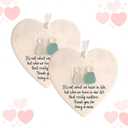 2PCS Heart-Shaped Sea Glass Friendship Decor,Timeless Friendships Heart Keepsake,Friendship Hearts Ornament for Christmas Tree Hanging Ornaments,Sea Glass Art for Best Friends