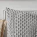 Kevin Textile 12x24 Inch Pillow Cover 1 Pack Boho Decorative Soft Striped Corduroy Lumbar Farmhouse Solid Color Accent Rectangle Cushion Case for Living Room Couch Sofa Bed, Light Grey