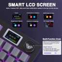 AULA S98 Pro Wireless Mechanical Keyboard with Screen & Knob,2.4GHz/USB-C/BT5.0 Hot Swappable Creamy Keyboard,Pre-lubed Linear Switches,Side Printed PBT Keycaps,RGB Backlit Gaming Keyboards