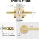 Goldenwarm Gold Door Handles Interior, Privacy Brushed Gold Interior Door Handles, Heavy Duty Zinc Alloy Brushed Brass Door Lever for Bedroom and Bathroom (6 Pack)