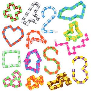 DBPBToU 30 Pack Wacky Tracks Fidget Toys for Kids, Finger Sensory Toys, Snake Puzzles for Stress Relief, Party Bag Fillers, Party Favours