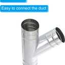 PATIKIL 3 Inch 3 Way Duct Splitter, Y Connector Air Vent Duct Hose Exhaust Pipe Adapter Joint for Dryer Exhaust Fan Vent Systems HVAC