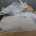 Masaca Oversized King Bedspread 128x120,Linen Colored Quilt Set with Leaf Pattern Soft Lightweight Extra Large King Farmhouse Boho Quilt Coverlet Bedding Set 3Pcs