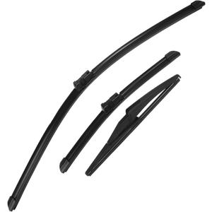 ACROPIX 26" 14" 12" Front Rear Windshield Wiper Blade Set Fit for Fiat 500X 2014-2023 with Top-Lock - Pack of 3 Black