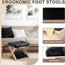 Unittype Double Step Foot Rest for Under Desk Ergonomic Footrest with Massage Surface, Non-Slip Adjustable Wooden Foot Stool with Cushion for Improving Sitting Posture, Office Work & Home(Natural)