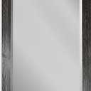 Wexford Home Black Rustic Mirror Rectangular Barnwood Framed Wall Mirror for Home Decor, Vertical or Horizontal Hanging, 41x29