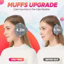 Venswell Knit Ear Muffs for Winter Women Men Soft Earmuffs Cold Weather Fleece Ear Warmers Cover Foldable & Adjustable