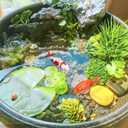 Gatuida 2Pcs Ceramic Floating Fish Ornaments for Garden Pond Bathtub Aquarium D Cor Koi Fish Figurines 3.93 Inch