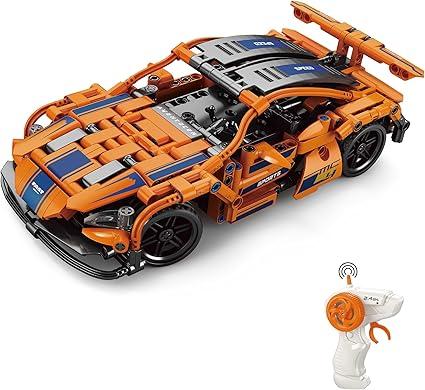 Building Blocks RC Super Car with LED Lights, Remote Control 1:16 Speed Car, Toys Vehicle, Construction Toys, Gift for Boys and Girls Over 6 Years Old, Present for Kids Age 6+ 70010D