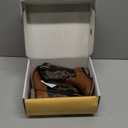 Rollda Kids Cowboy Boots for Boys Girls Western Square Toe Cowgirl Boots with Walking Heel (Toddler/Little Kid/Big Kid) (Black/Tan)