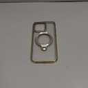 [Tri-Shield Protection] for iPhone 15 Pro Max Case, Shockproof Plating Never-Yellowing, Gold-6.7"