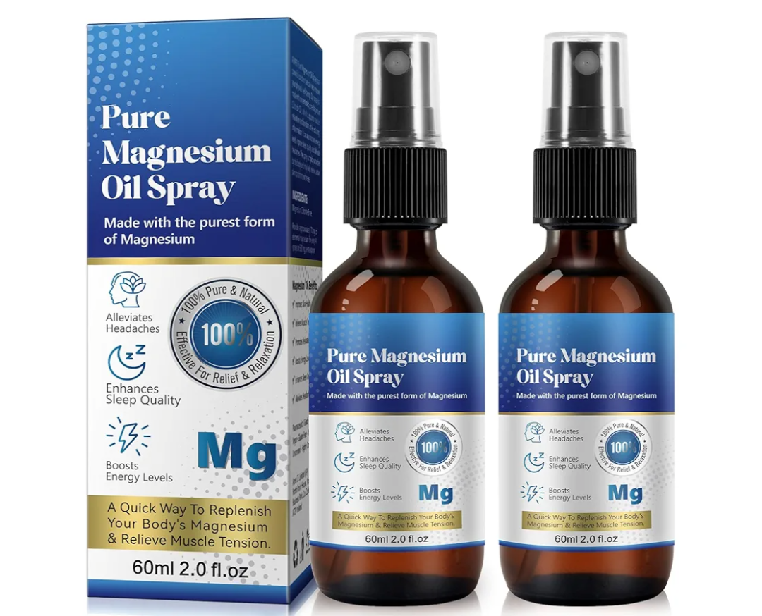 Generic Magnesium Spray Pack of 2 - Magnesium Oil for Feet - 100% Natural Topical Magnesium Oil Spray - Organic Concentrated Magnesium Chloride Oil