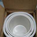 famiware Ocean Utensil Holder, 7.2"+5.8" Ceramic Kitchen Utensil Holder for Countertop, 2 Pieces Cooking Utensil Crocks, Utensil Organizer for Spatula & Spoon, Kitchen Decor, Set of 2, Gray