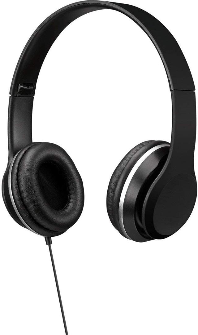 GPX IAH57B Wired Headphones Padded 3-d Accs Swivel Earcups/adjustable Headband Black