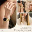 JR.DM Gold Watch Band for Women Compatible with Apple Watch 38mm 40mm 41mm 42mm 44mm 45mm 46mm 49mm Dainty Dressy Bracelet Designer Metal Chain Strap for iWatch Series 11/10/9/8/7/6/5/4/SE/3/2/1 Ultra