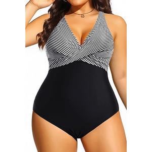 Yonique Plus Size Swimsuit One Piece Bathing Suits for Women Tummy Control Slimming Swimwear M