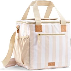 Fit & Fresh Regatta Insulated Soft Cooler Bag, 24-Can Capacity | Exterior Mesh Slip Pocket, Zipper Pocket, Easy Access Top Flap, Leak-Resistant, Easy-to-Clean, Durable, Cooler for Travel