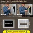 Fancat Return Air Filter Grille for 20x16 Ducts, Steel Vent Cover Grille with Removable Door for 1 Filters | Suitable for Sidewall & Ceiling | White Coating | Outer Dimensions: 22 5/8 W x 18 5/8" H