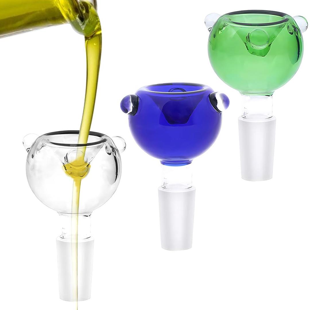 3Pack Large Glass Funnel Multipurpose Liquid & Powder Transfer Tool for Kitchen, Lab & DIY Projects