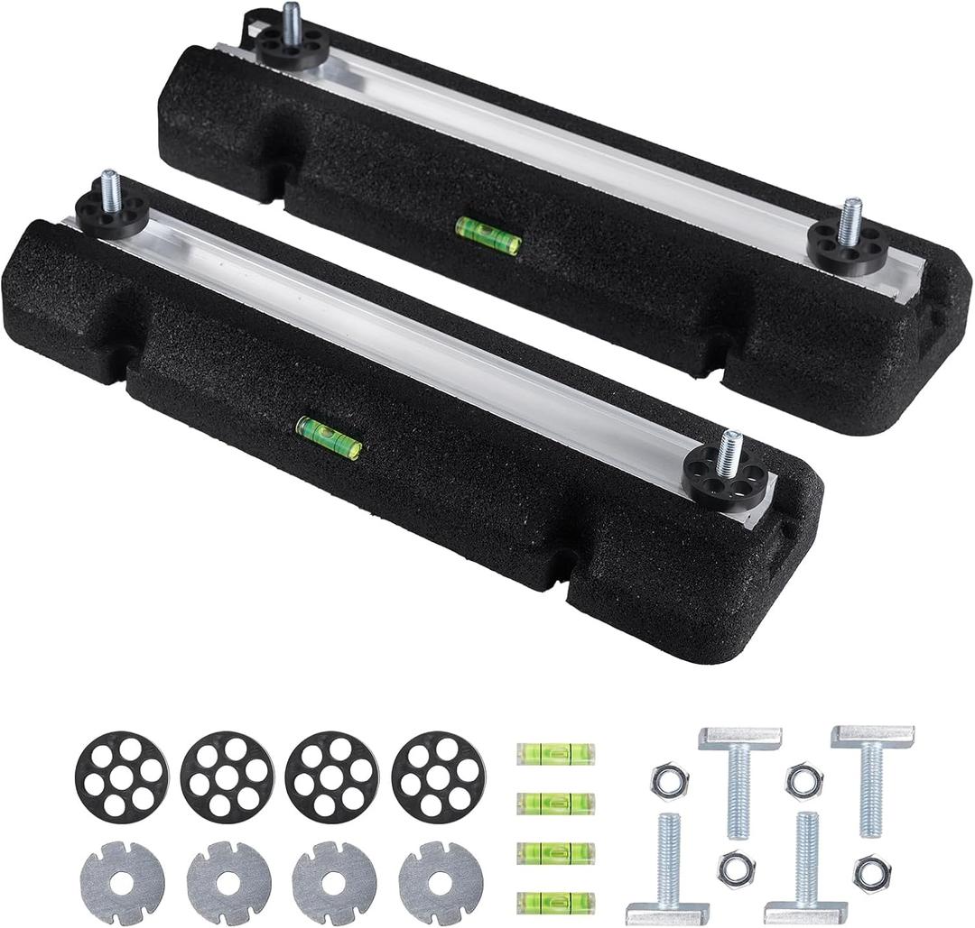 WISSCOOL Floor Mounting Base Kit Mini Split Air Conditioning Systems, Heavy-Duty Condenser Pad for AC Condensers Heat Pump System, Rubber Anti-Vibration Pads Outside 3000lbs 36000-79000BTU