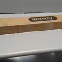 ROTHLEY Pipe Stair Handrail, 3Ft Metal Staircase Handrails Black Powder Coated Steel Hand Rails for Indoor & Outdoor Steps Wall Mount Support 1.6" Round Stair Railing with Zinc Alloy Brackets