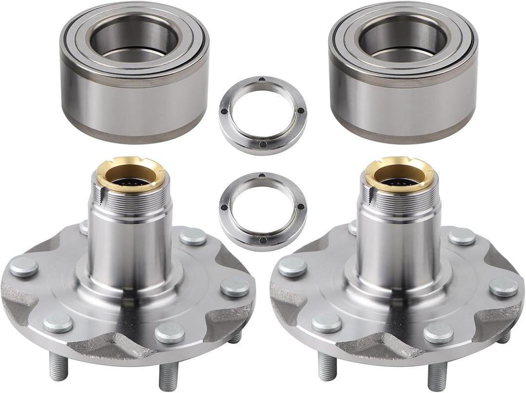 2 x Front Wheel Hub Bearing Assembly Compatible with 1995-2004 Tacoma, 2.4L 2.7L 3.4L (4WD ONLY), Replace 43521-35010 43502-35160