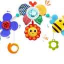 Adjustable Arch Bassinet Toys for Infant & Toddlers, Stroller Arch, Baby Crib Toys with Fascinating Hanging for Stimulating Baby's Senses and Developing Motor Skills (Set 5)