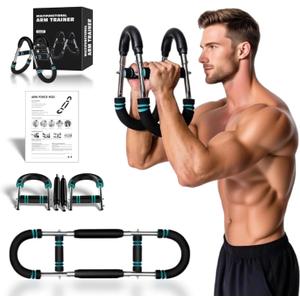Twister Arm Trainer - Adjustable 3-Resistance Levels Chest, Arm, Shoulders, Backs, Inner Thigh Workout Equipment for Men & Women - Ergonomic Home Gym Strength Trainer with Anti-Slip Handles (70-100lb)