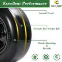 Parts Camp 13x5.00-6 Flat Free Tire Wheel (2-Pack) - Front Solid Smooth Replacement for Zero Turn Mowers - 5/8" or 3/4" Axle Bore, 3.25"-5.9" Hub Lengt - Fits most Riding Mowers Lawn Equipment