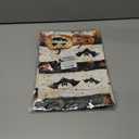 Halloween Bag 2 Pieces Printed Storage Drawstring Canvas Bag Halloween Theme Pumpkin Bat (Beige)