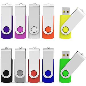 Aiibe 16GB USB 3.0 Flash Drive 10 Pack USB 16GB Flash Drive USB 3.0 Thumb Drives Blank Zip Drives Flash Drives 16 GB Bulk (10 Mixed Colors: Black Blue Red Green Orange White Yellow Pink Purple Silver)