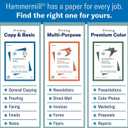 Hammermill Colored Paper, 20 lb Blue Printer Paper, 8.5 x 11 - Made in the USA, Pastel Paper, 103309R - 1 Ream (500 Sheets)