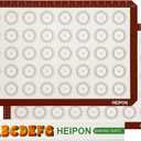 Macaron Silicone Baking Mats,22.44"Lx14.57"W,Two-Piece,Pastry Mats Rolling Dough,Non-Stick,40 Macaron Molds,Cookie Sheet Liners,Reusable Baking Mat(Red&White,2pcs)