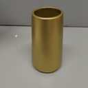 Light Gold Vase - 6" Gold Ceramic Flower vase for Home/Table/Accent Decor, Minimalist Modern Vases Ceramic for Centerpieces, Room Decor, Living Room, Bedroom or Gift (Small)