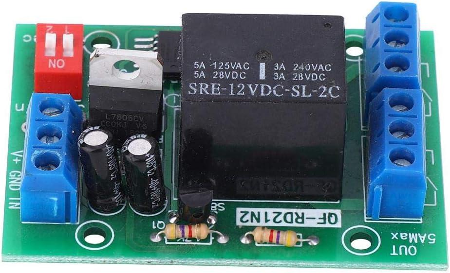 Delay Off Relay Module 10-16V 12V DC Time Relay Module Double Pole Double Throw DPDT 2 Channel Output Timer Switch for Water/Air Interruption Monitoring