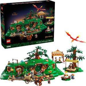 LEGO Icons The Lord of The Rings: The Shire Building Set - Room Decor for Men and Women, Ages 18+ - Adult DIY Collectible for Bedroom or Office - with Gandalf Minifigure - 10354