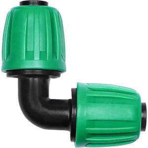 12 Pack 1/2 Inch Drip Irrigation Elbow (1/2" ID x 0.65" OD), Drip Line Irrigation Locked Barbed 90 Degree Elbow for 1/2'' Irrigation Tubing Anti Leak Irrigation System Elbow Fittings