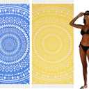 Widdonen 2 Pack Turkish Beach Towel Quick Dry Absorbent Cotton Lightweight Thin Bathroom Bath Pool Swim Towels Extra Large Oversized Sand Free Beach Accessories Essentials Stuff Cloud Adults Gift