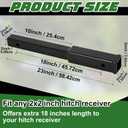 MorningRo 18 Inch Trailer Hitch Extender Fits for 2 Inch Receiver with Pin Clip Anti Rattle Tightener Rack for Tube Extender Receiver 3, 500 Lbs for Trailer Truck Cargo Carriers