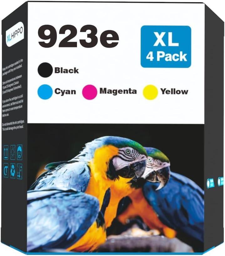 923XL 923e Ink Cartridges for HP Printers 8120e 8130e Series Replacement for HP 923e 923 Ink Cartridges for OfficeJet Pro 8125e 8128e 8135e 8138e 8139e 8120 8125 8130 8135 8138 8139| 923 XL 4-Pack