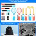 Larstylee Switch 2 Sports Accessories Bundle for Christmas Gift, Switch 2 Sports Game Family Party Kit with Carry Bag & Game Card Case