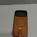 Butaiga for iPhone 17 Pro Max Leather Case with Stand, AntiSlip Grip Ring, Fits for MagSafe (Brown, iPhone 17 Pro Max)