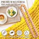 Novabright 64 Inch Chunky Blanket Loom Kit Adjustable Wood Chunky Yarn Loom Knitting Beech Wood No Needle Hand Reusable for Beginners, Home, Craft Gift