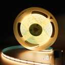 LED Strip Lights 16.4Ft Warm White Light 3000K Dimmable 24V COB Super Bright LED Strip Lights Suitable For Bedroom, Cabinet, TV lights and Home Indoor Decoration led tape lights( With Power Adapter )