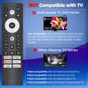 Replacement for Hisense tv Remote, ULED Google tv Remote, with Voice-Control, Bluetooth. Compatible with Hisense 4K ULED Google TV, Mini-LED/ULED Google TV. 