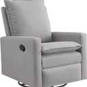 Oxford Baby Uptown Upholstered Swivel Glider and Recliner Nursery Chair, Gray, Standard