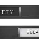 Stainless Steel Clean Dirty Magnet For Dishwasher Easy To Read & Slide/Strong Non-Scratch Dishwasher Magnet Clean Dirty Sign (black)