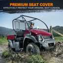BORDAN UTV Seat Cover for Kawasaki Mule 600 610 2005-2016 Mule SX 2017-2023, Heavy Duty 1680D Waterproof Full Protection Outdoor Seat Cover Set(2 PCS)