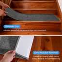 Umimile Peel and Stick Non-Slip Stair Treads, Extra Thick 0.6" for Wood Steps, 15 Pack Washable Carpet Treads with Strong Adhesive, Safety Rugs for Kids, Elders, Pets (Light Gray, 8"x30")